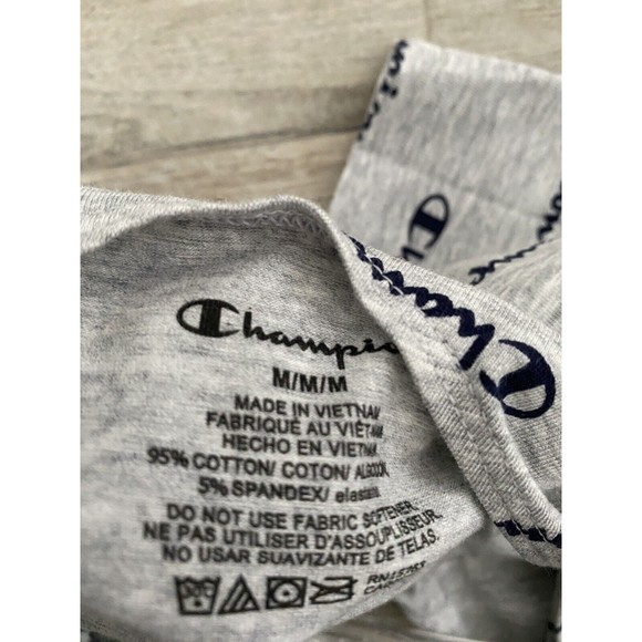 CHAMPION Grey Crop Top Sporty Logo Sz M Med New - Picture 5 of 5